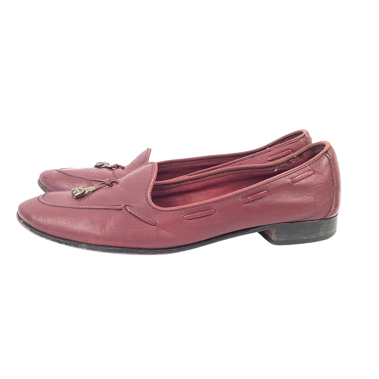 1980s Aigner Loafers 7 / Burgundy / Vintage 1980s