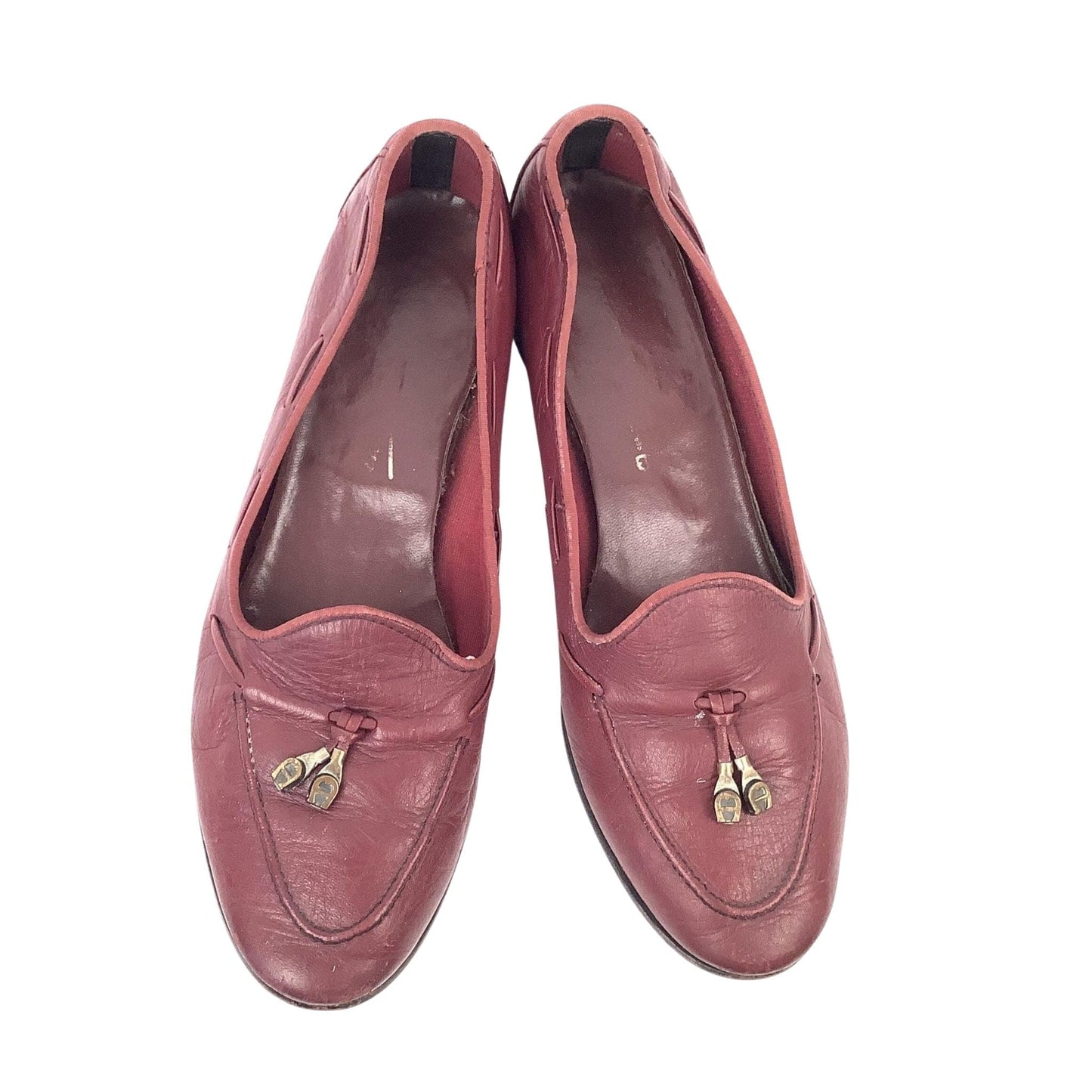 1980s Aigner Loafers 7 / Burgundy / Vintage 1980s