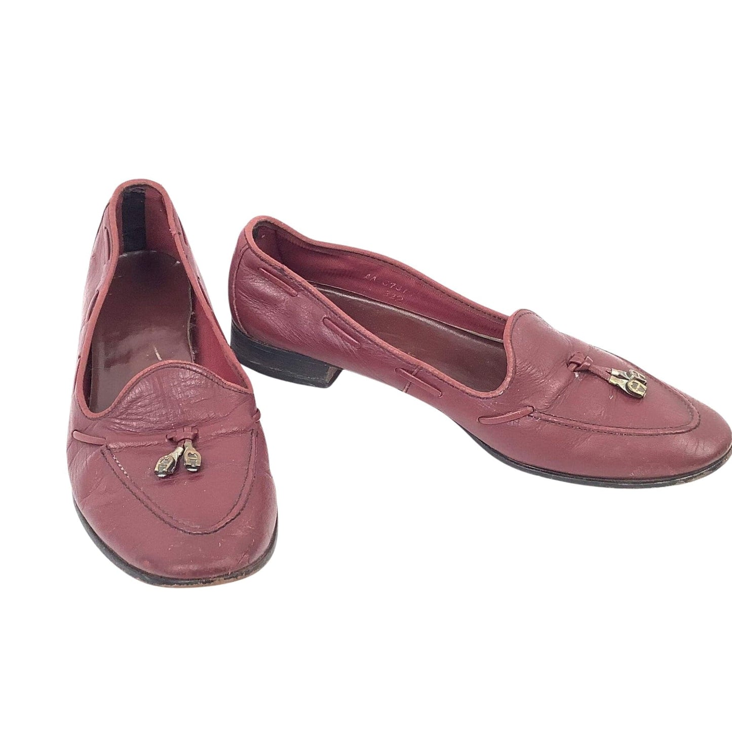 1980s Aigner Loafers 7 / Burgundy / Vintage 1980s