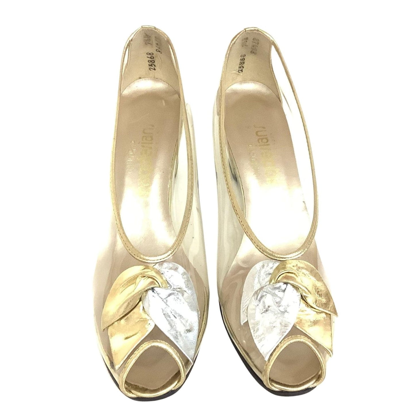 1980s Clear Bridal Heels 7 / Clear / Vintage 1980s