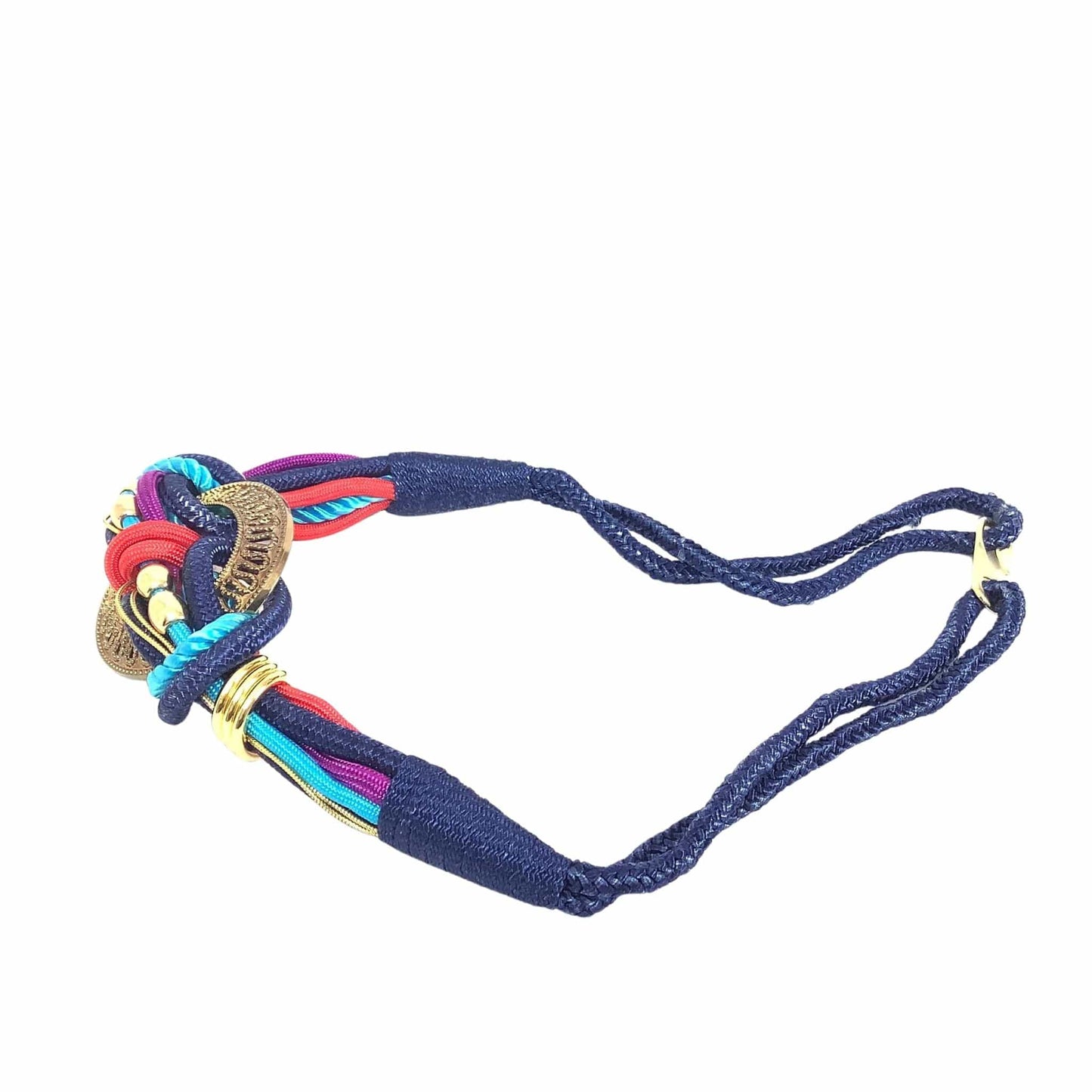 1980s Colorful Rope Belt Medium / Multi / Vintage 1980s