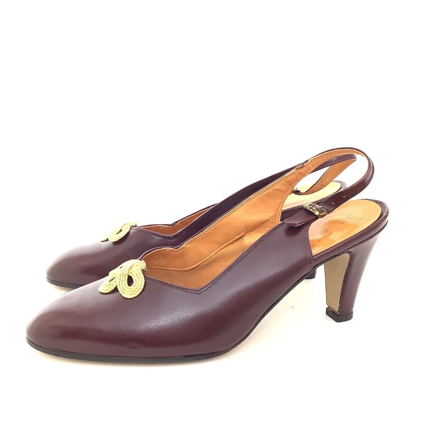 1980s Etienne Aigner Heels 8.5 / Burgundy / Vintage 1980s