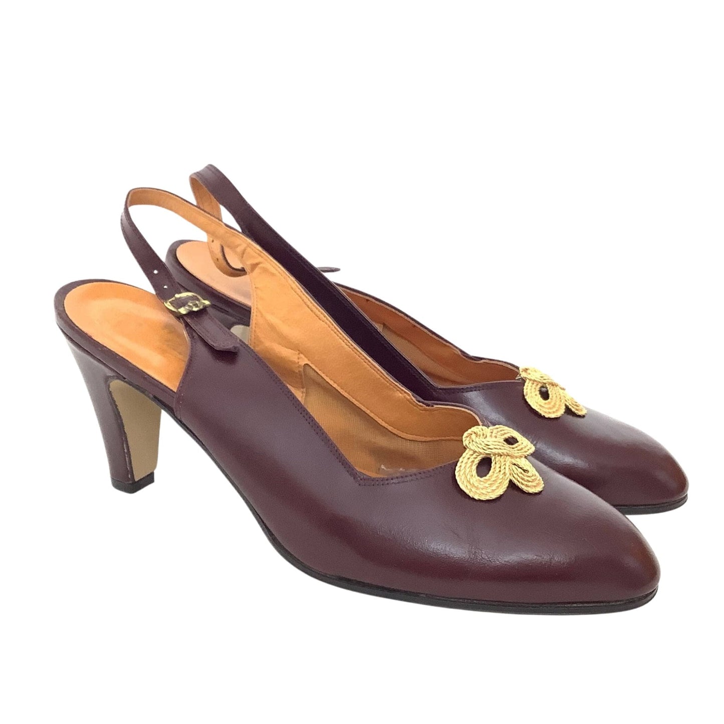 1980s Etienne Aigner Heels 8.5 / Burgundy / Vintage 1980s