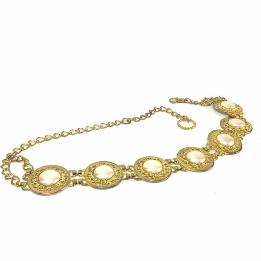 1980s Harwill Chain Belt Extra Small / Gold / Vintage 1980s
