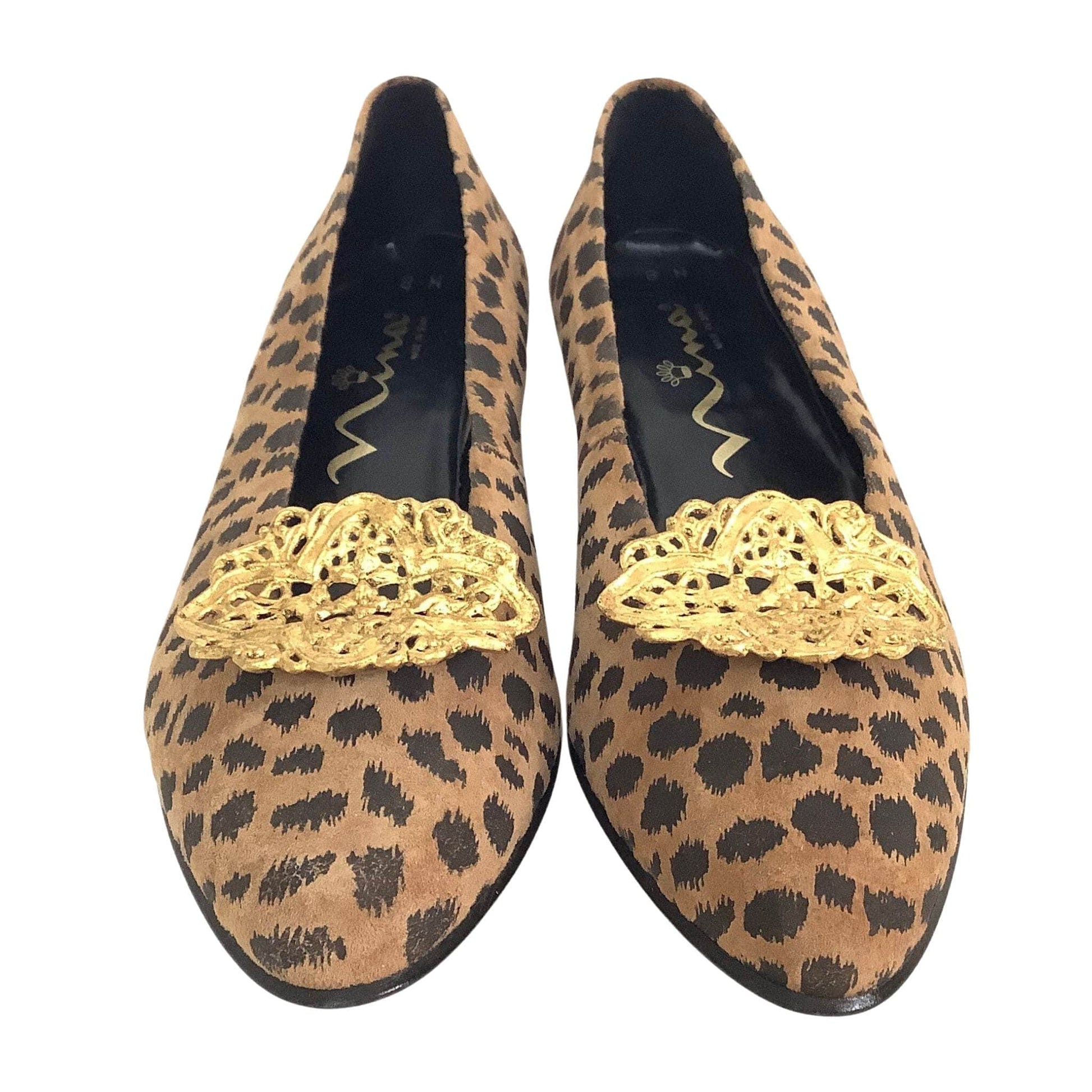 1980s Leopard Heels 7.5 / Brown / Vintage 1980s