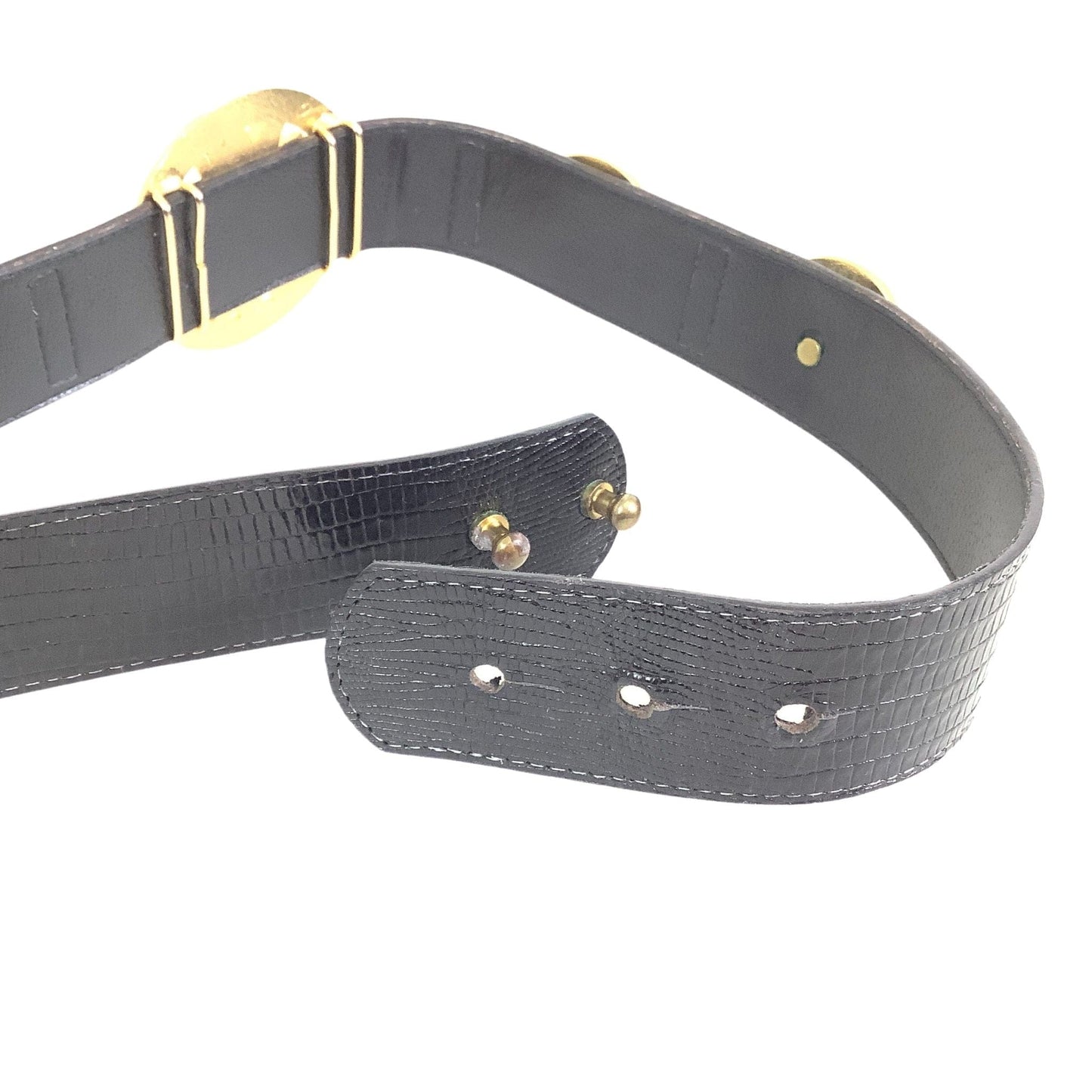 1980s Medusa Belt Small / Black / Vintage 1980s