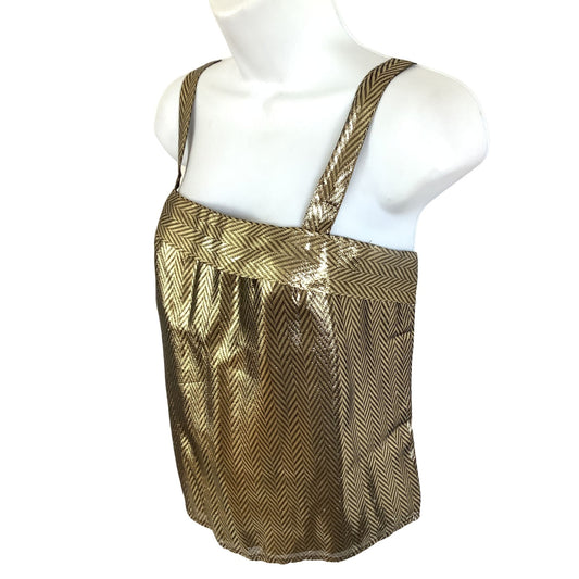 1980s Metallic Gold Cami Small / Gold / Vintage 1980s