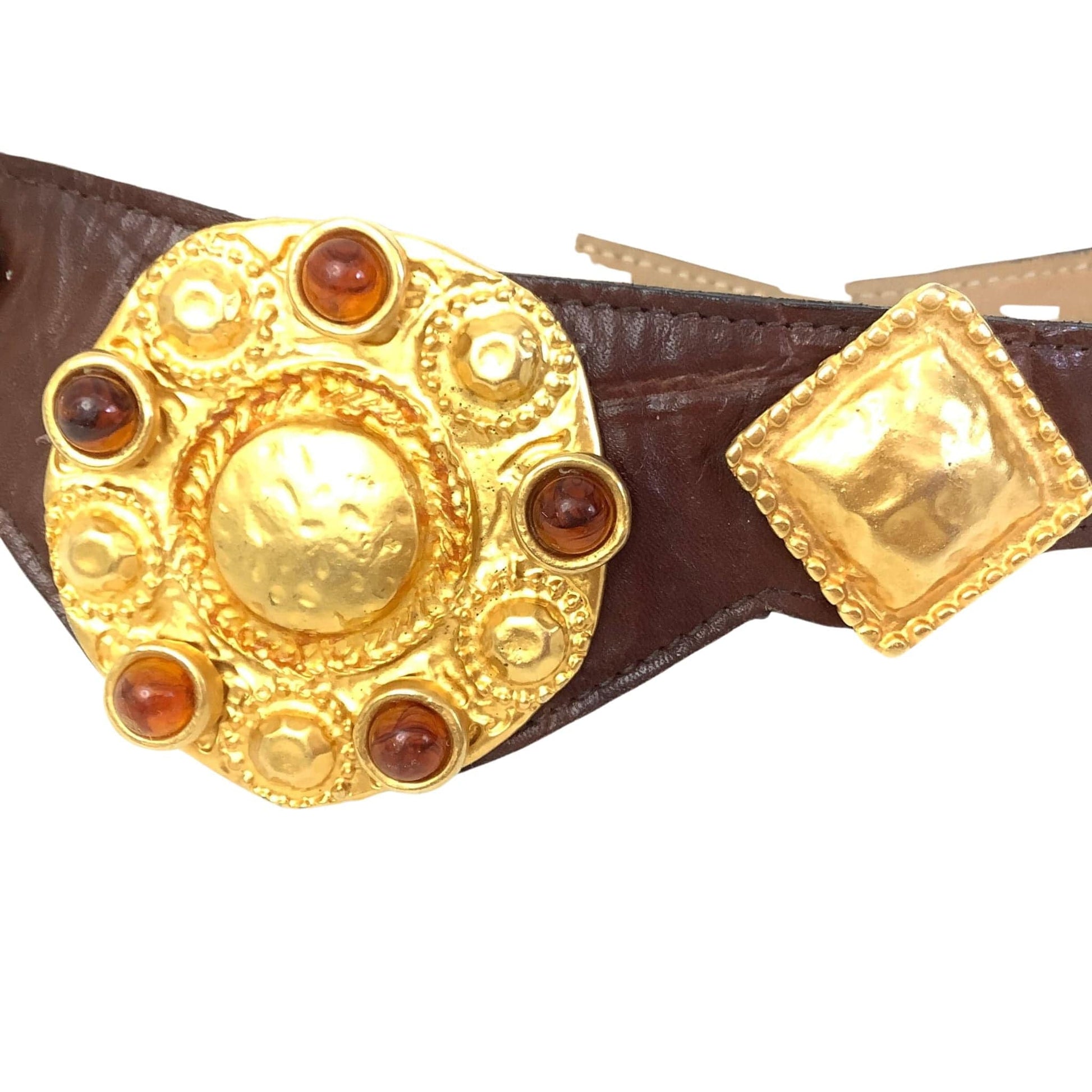 1980s Nina Arjani Belt Medium / Brown / Vintage 1980s