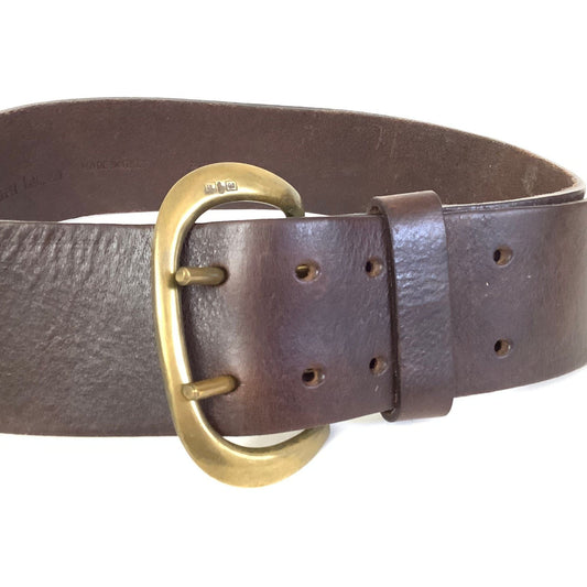 1980s Ralph Lauren Belt Small / Brown / Vintage 1980s