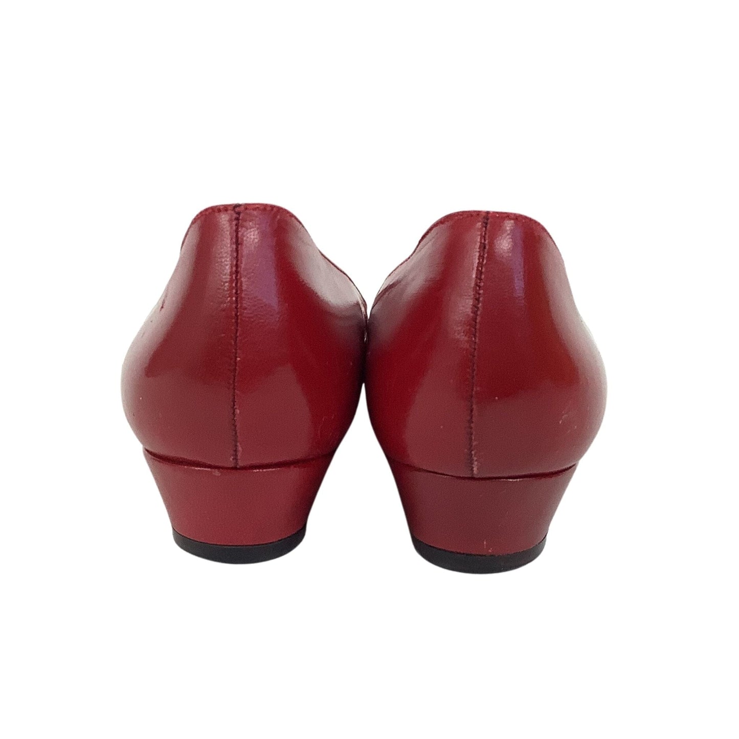 1980s Red Flat Shoes 8 / Red / Vintage 1980s