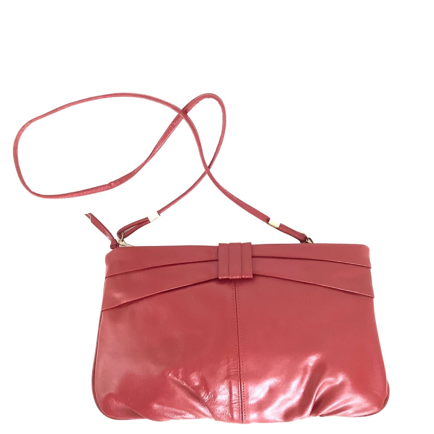 1980s Red Leather Bag Red / Leather / Vintage 1980s