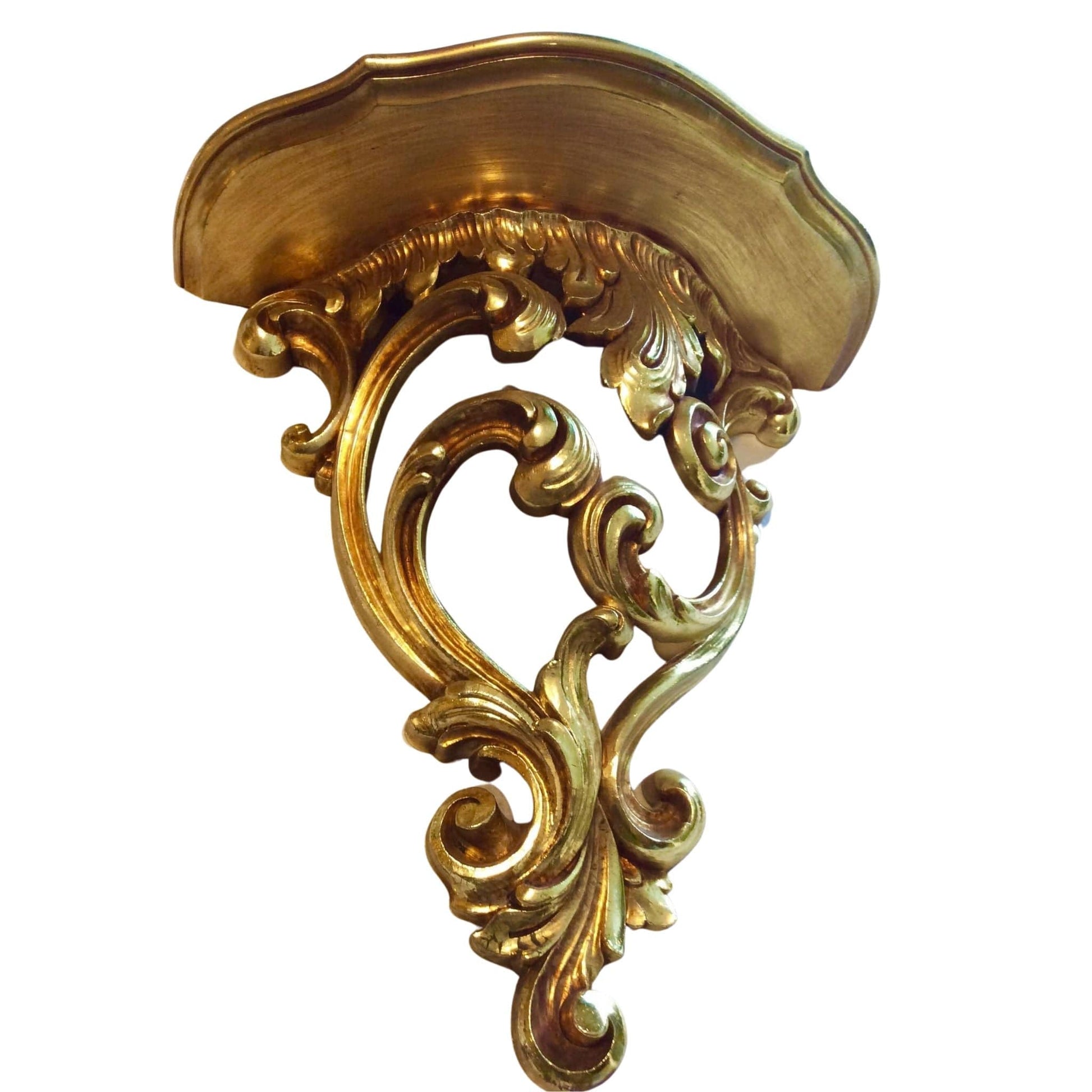 1980s Syroco Baroque Shelf Gold / Plastic / Vintage 1980s