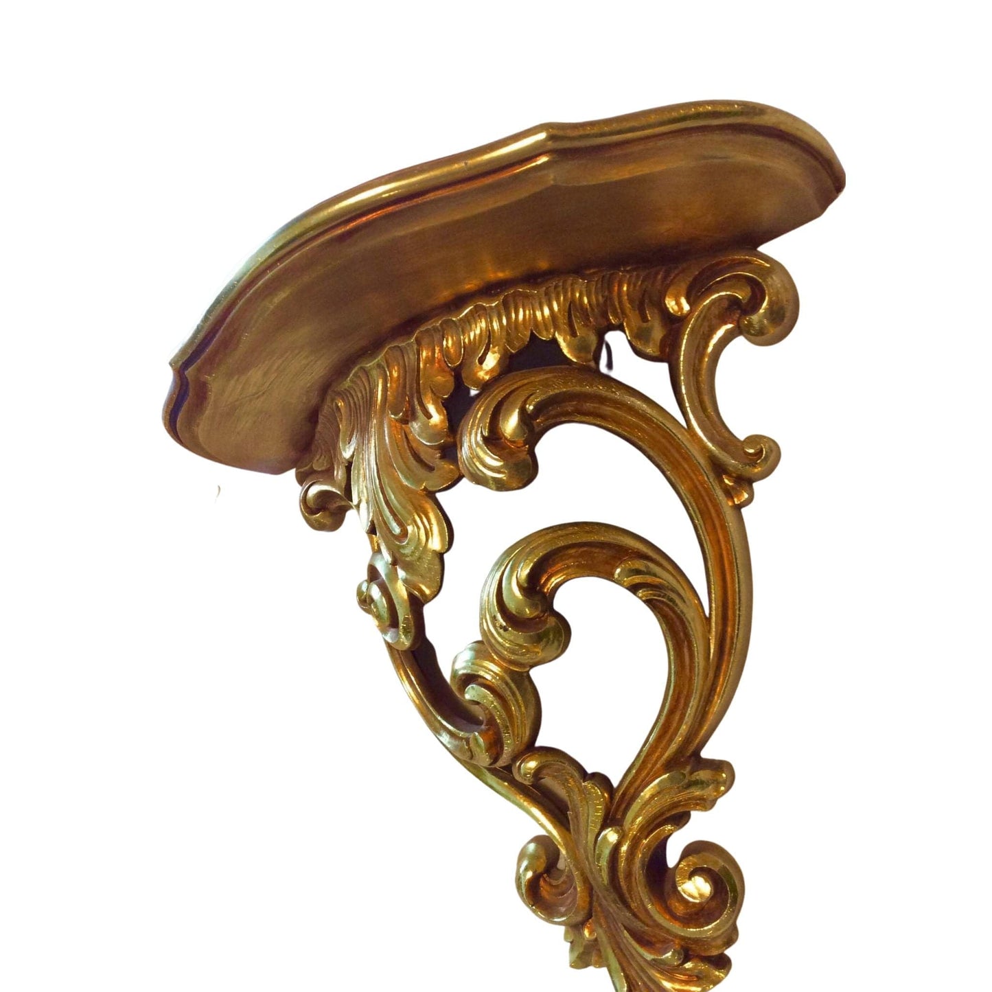 1980s Syroco Baroque Shelf Gold / Plastic / Vintage 1980s