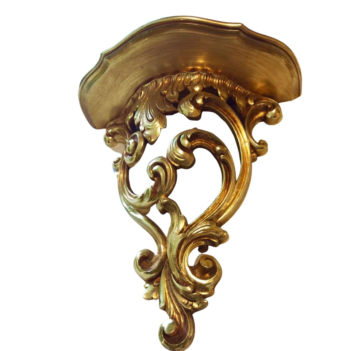 1980s Syroco Baroque Shelf Gold / Plastic / Vintage 1980s