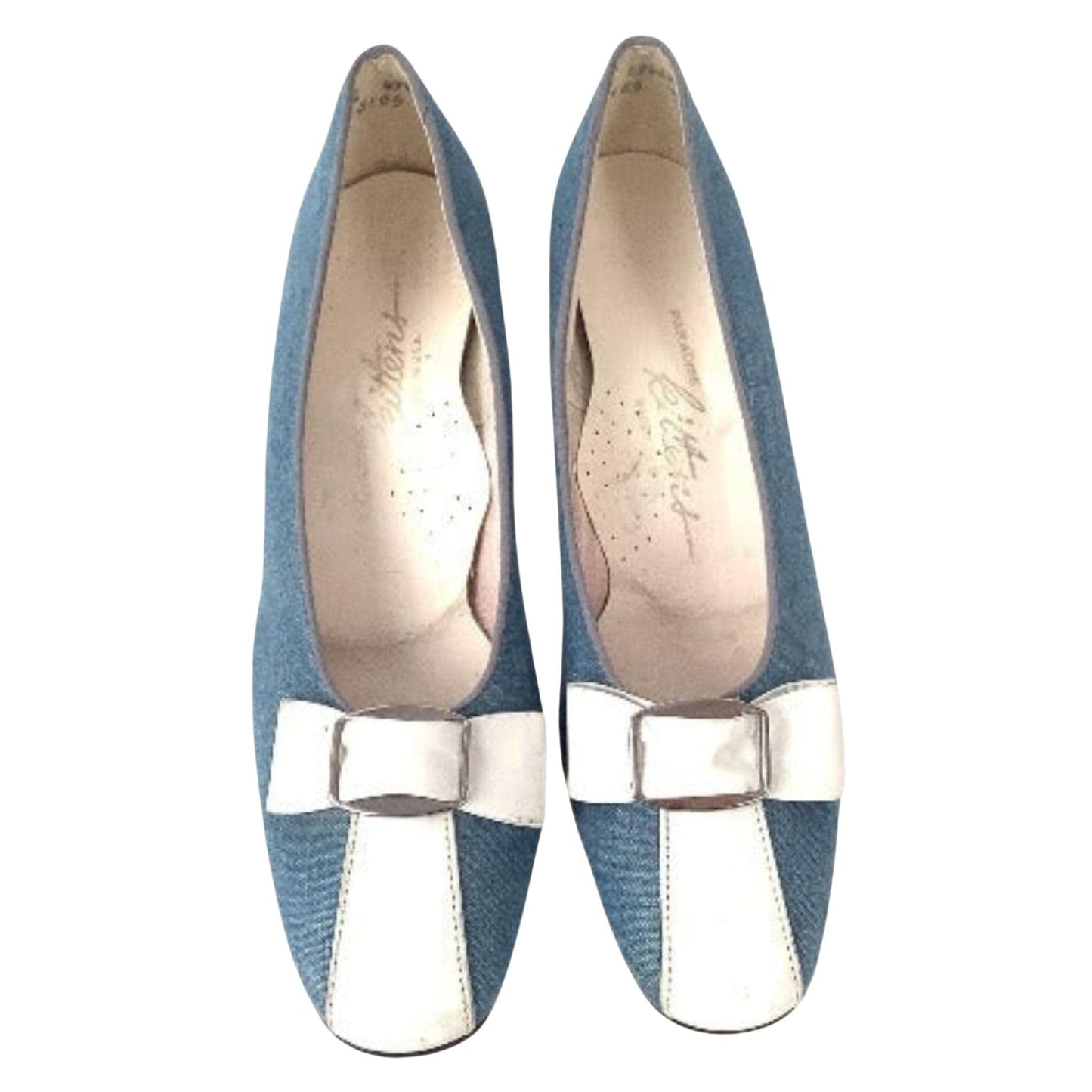 1980s Vintage Retro Flats 7.5 / Blue / Vintage 1980s