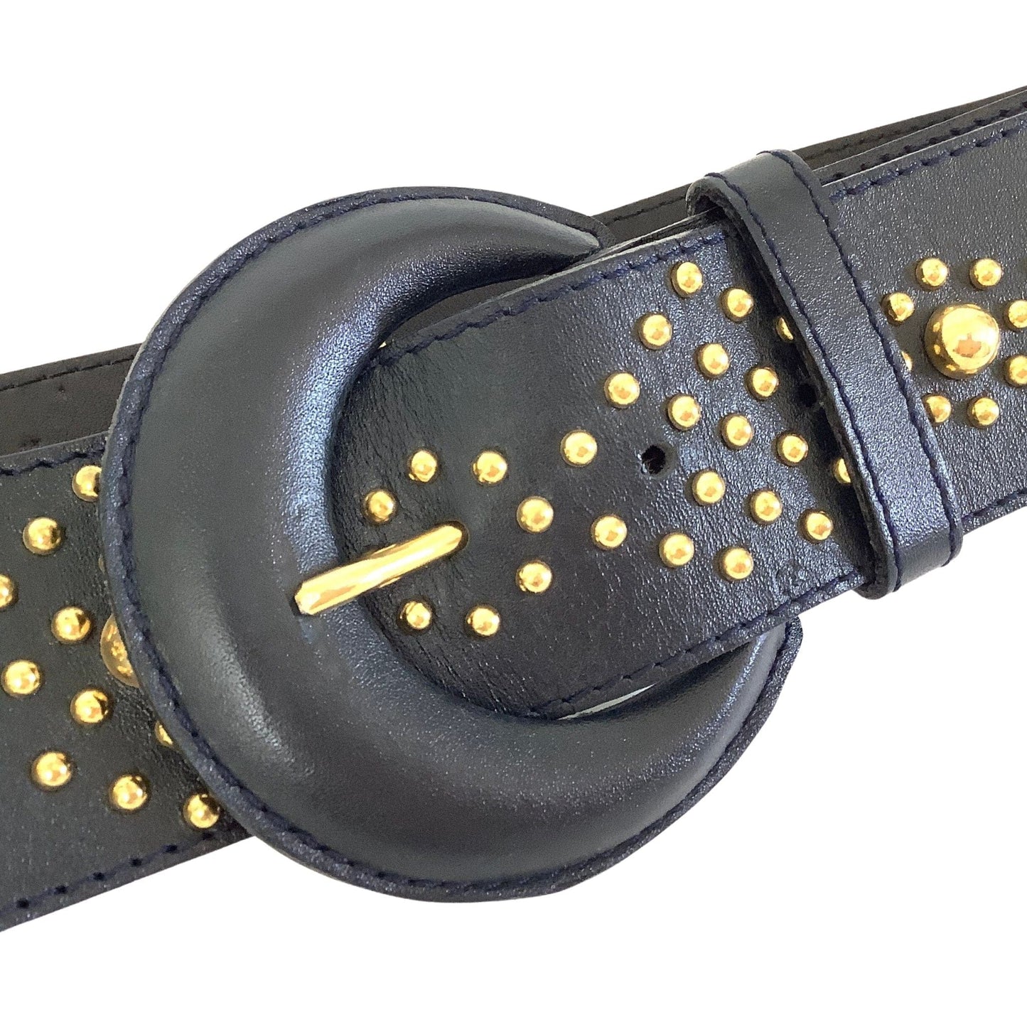 1980s YSL Studded Belt Small / Black / Vintage 1980s