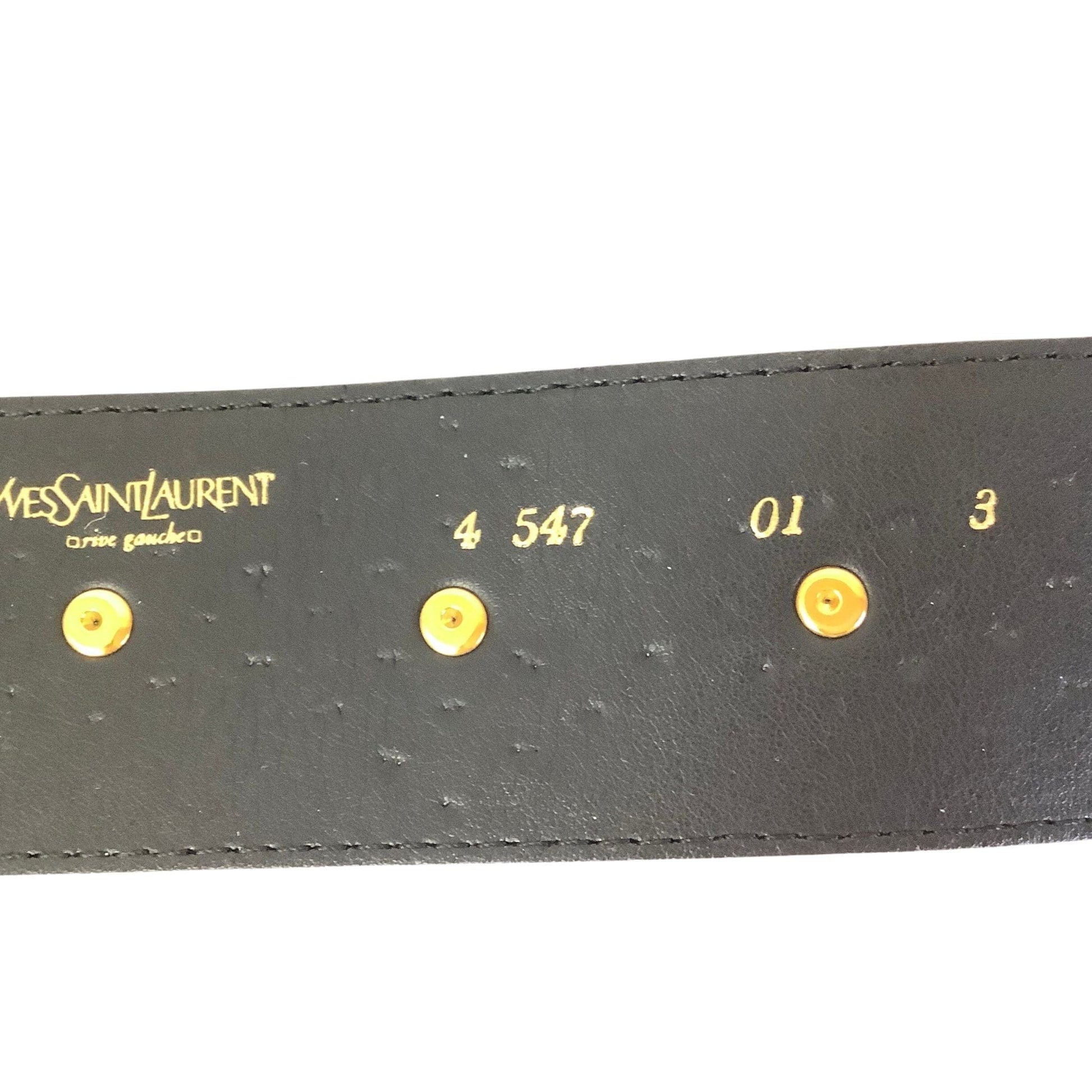 1980s YSL Studded Belt Small / Black / Vintage 1980s