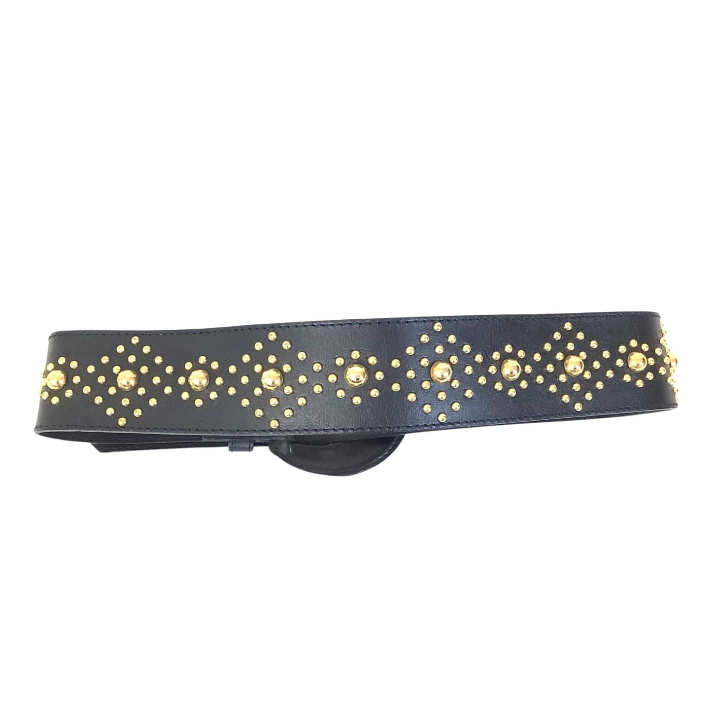 1980s YSL Studded Belt Small / Black / Vintage 1980s