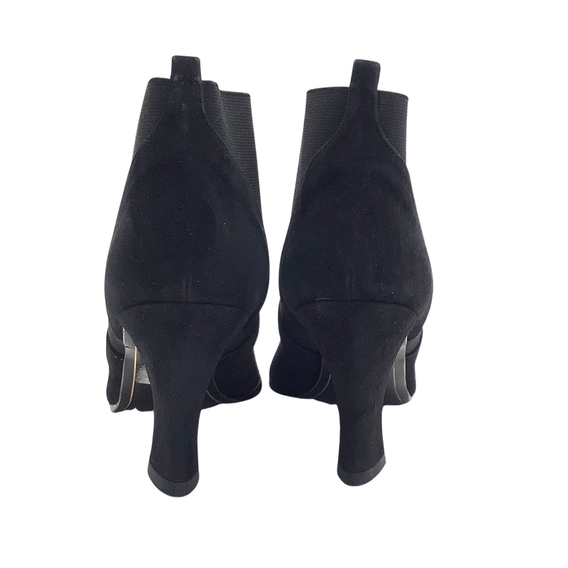 1990s Bandage Ankle Boots 7 / Black / Vintage 1990s