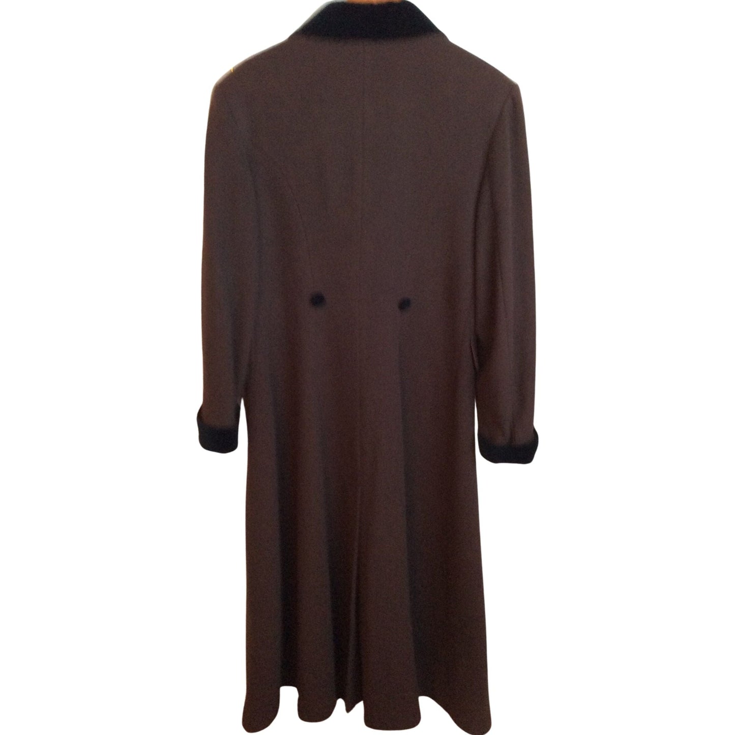 1990s Halston Wool Coat Medium / Brown / Vintage 1990s