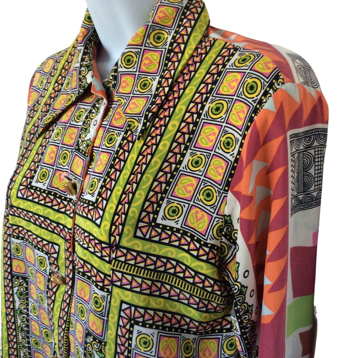 1990s Todd Oldham Blouse Small / Multi / Vintage 1990s