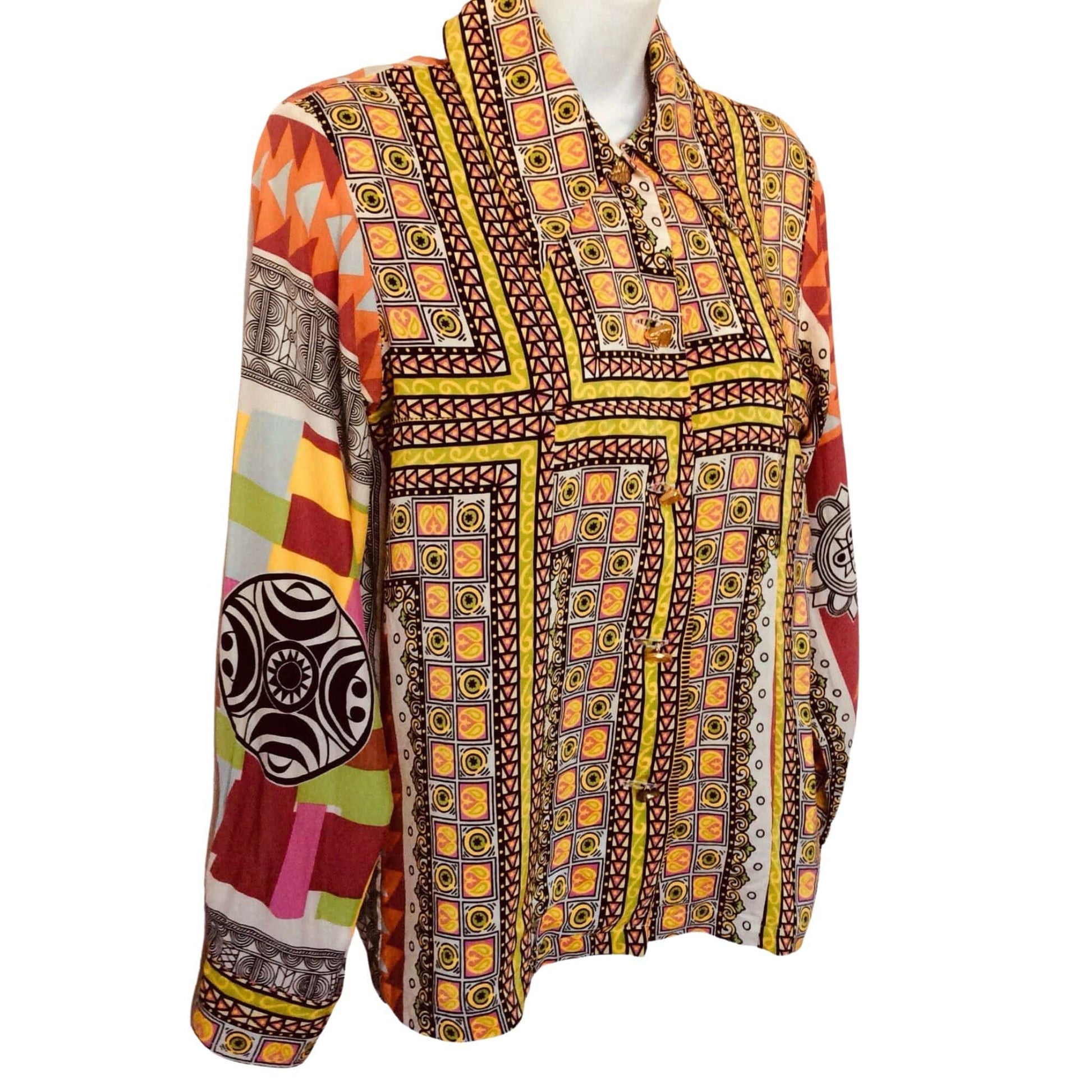 1990s Todd Oldham Blouse Small / Multi / Vintage 1990s