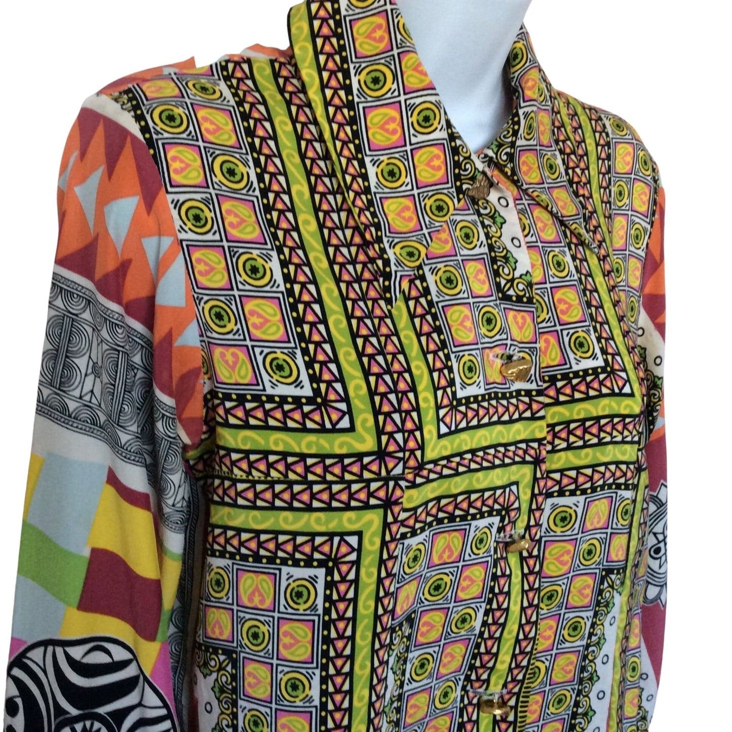 1990s Todd Oldham Blouse Small / Multi / Vintage 1990s