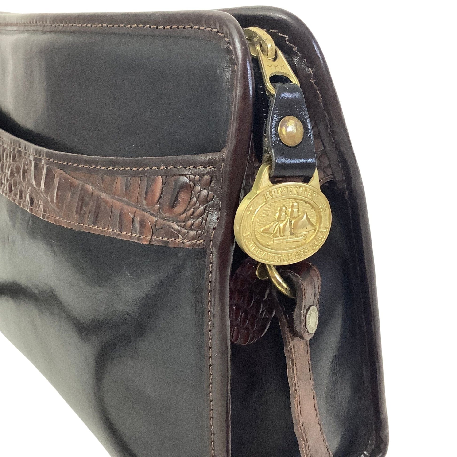 Brahmin esme Komodo ombré croc-embossed leather bag New