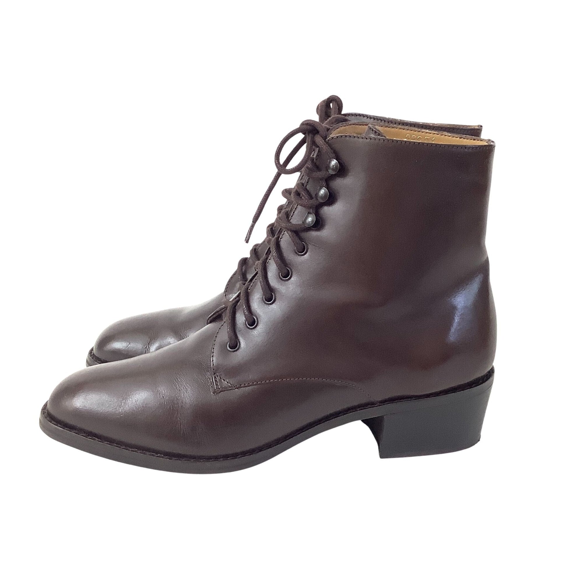 '80s Laced Ankle Boots 7 / Brown / Vintage 1980s