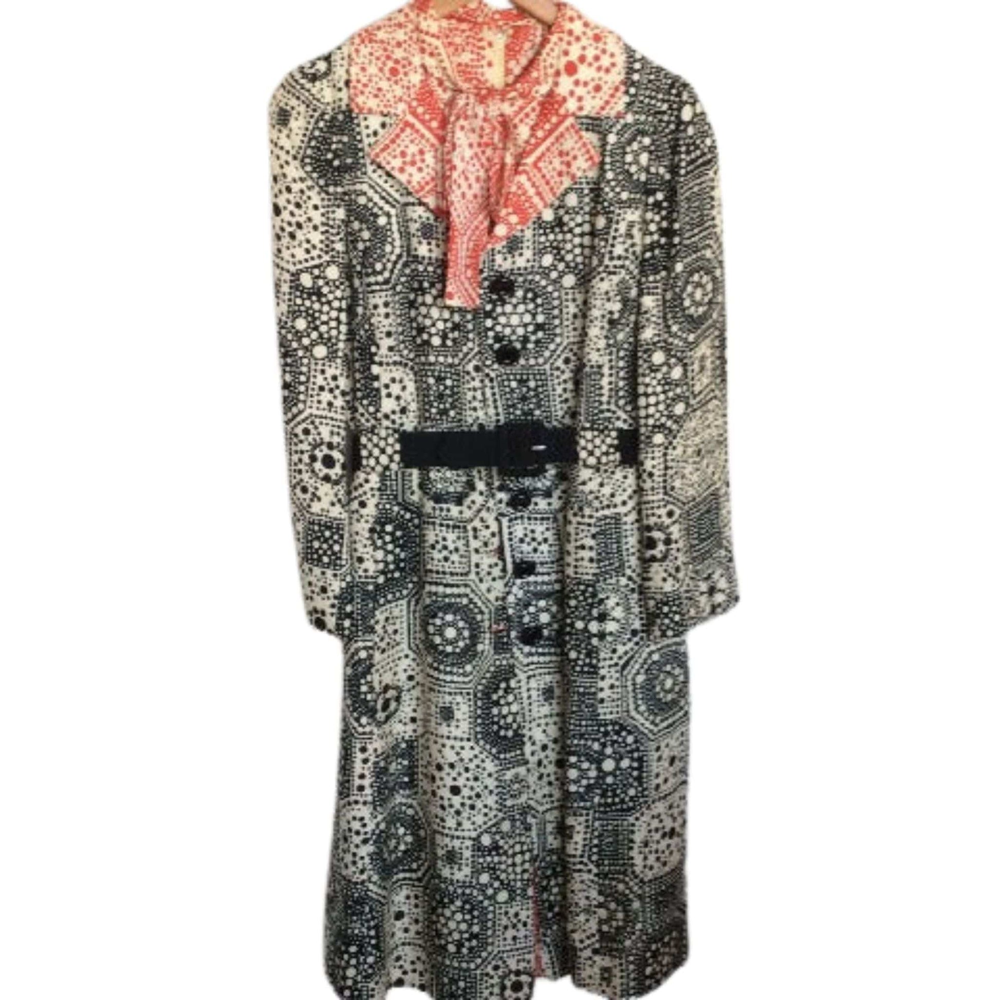 Abe Schrader Silk Dress Suit Medium / Multi / Vintage 1960s