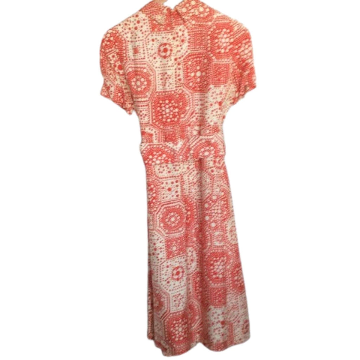 Abe Schrader Silk Dress Suit Medium / Multi / Vintage 1960s