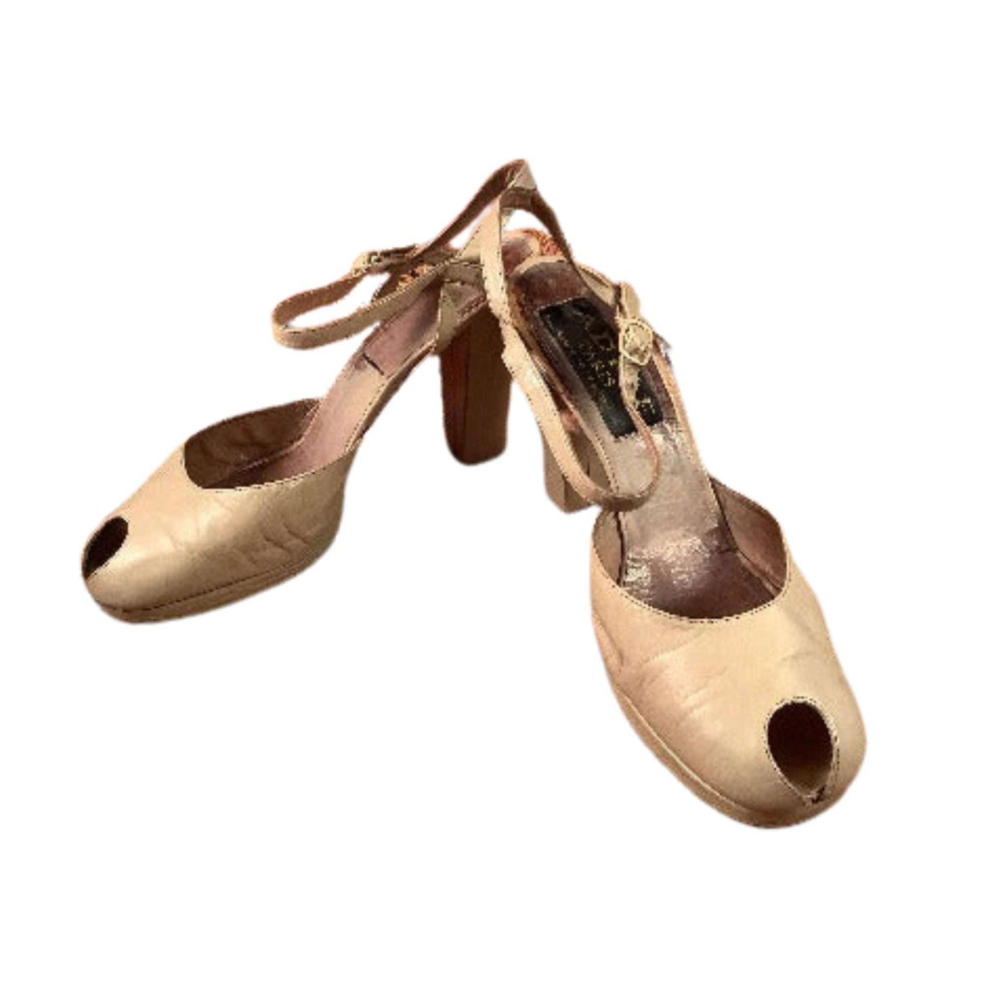 Adige Paris Heels 9 / Beige / Vintage 1940s