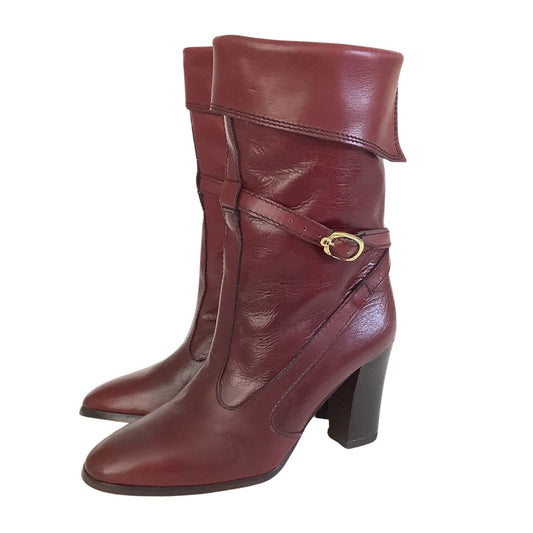 Aigner 1990s Ankle Boots 7.5 / Oxblood / Dress