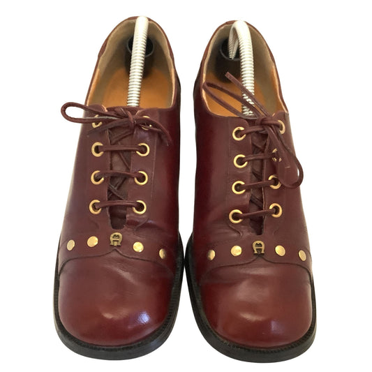 Aigner Oxfords Shoes 8 / Oxblood / Oxford heels