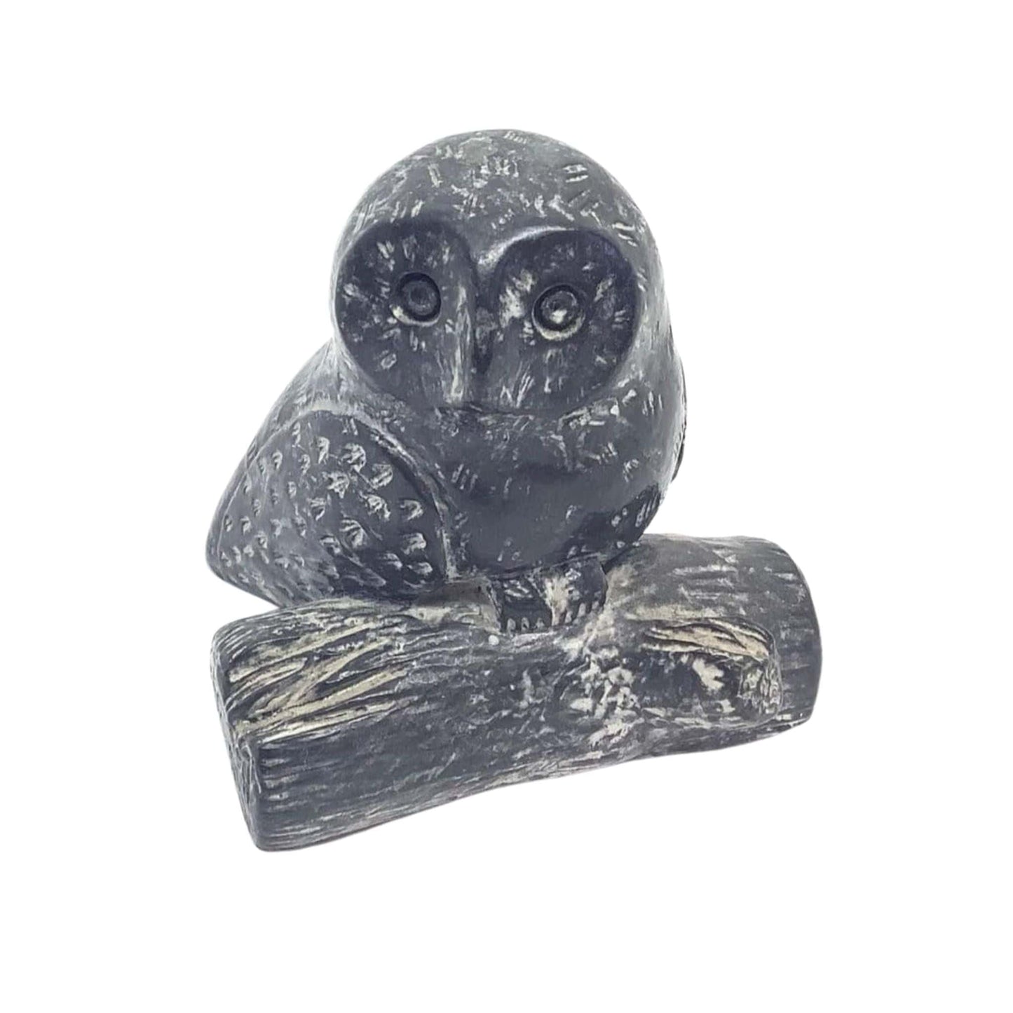 Alaska Soapstone Figurines Owl / Black / Soapstone
