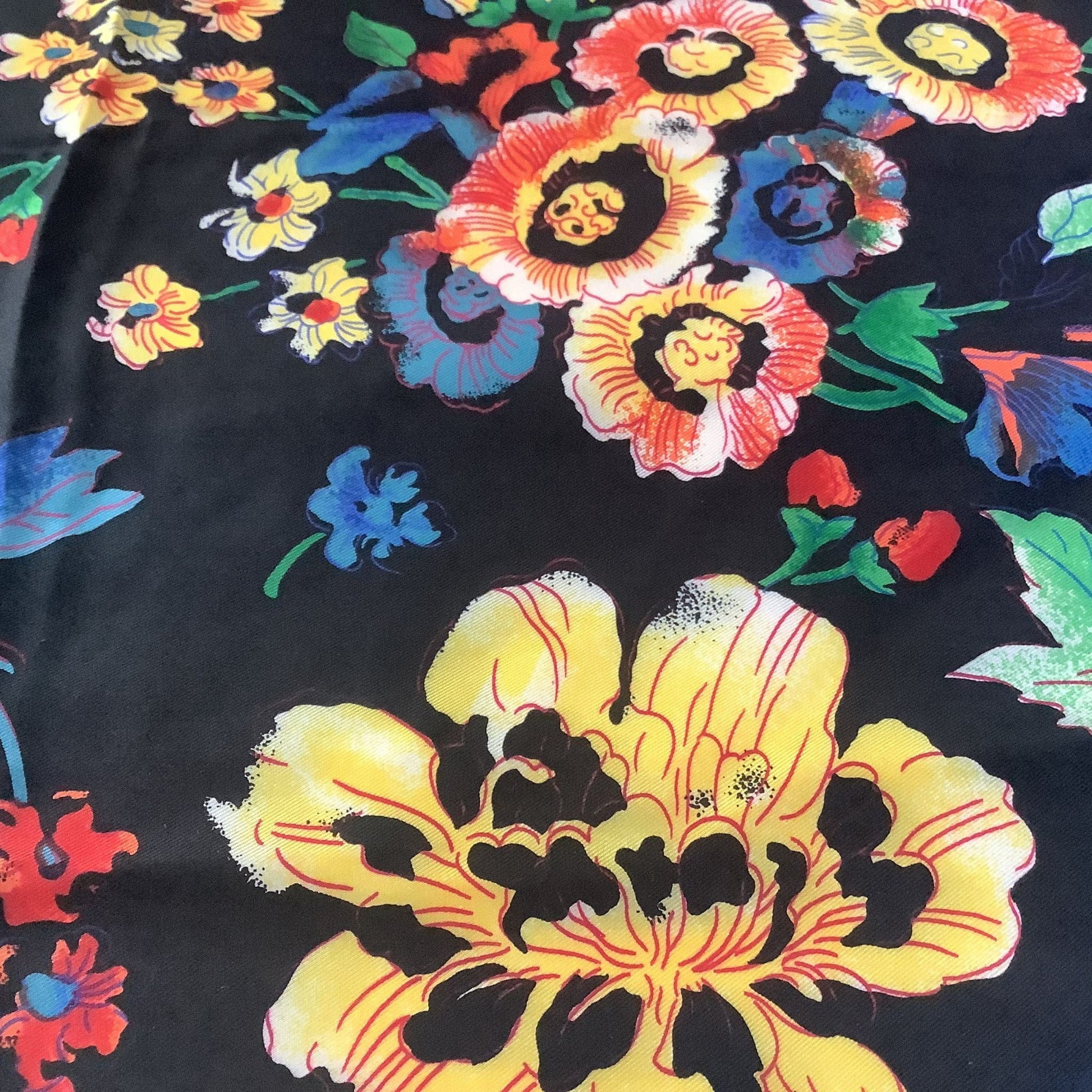 Albert Nipon Silk Scarf Multi / Silk / Vintage 1970s