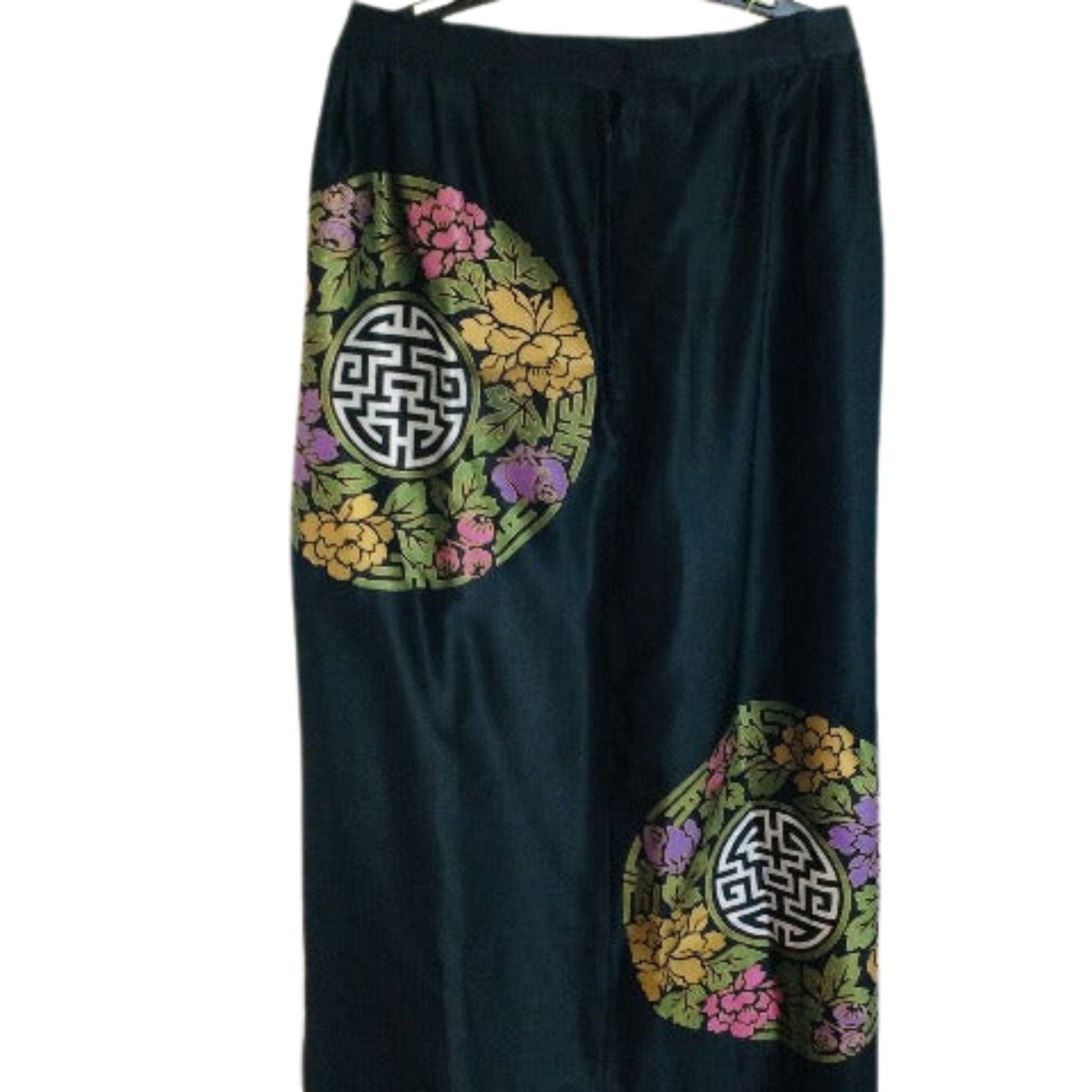 Alfred Shaheen Maxi Skirt Medium / Black / Vintage 1960s