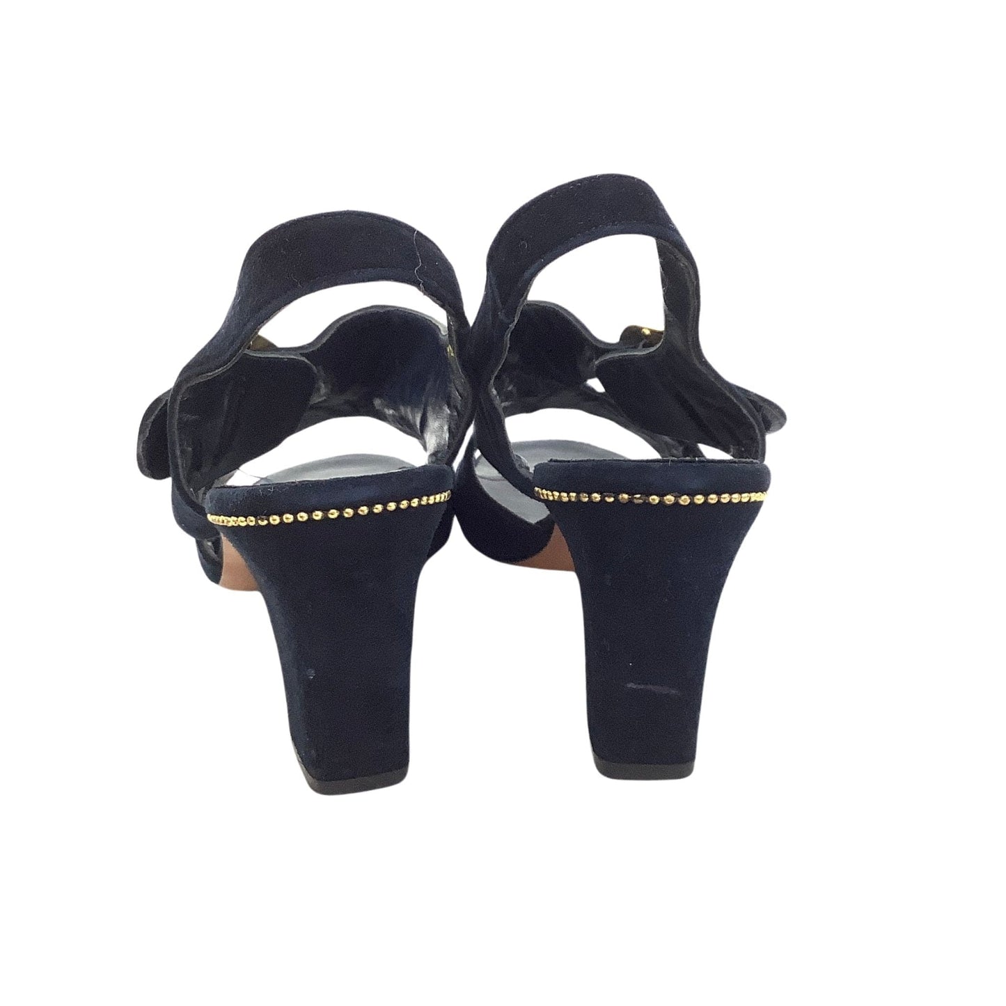 Amano Heeled Sandals 7.5 / Black / Vintage 1980s