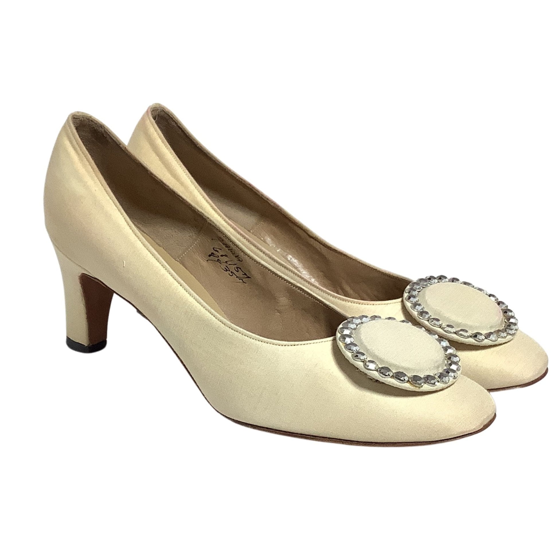 Andrew Geller Mod Heels 6.5 / Cream / Classic pumps