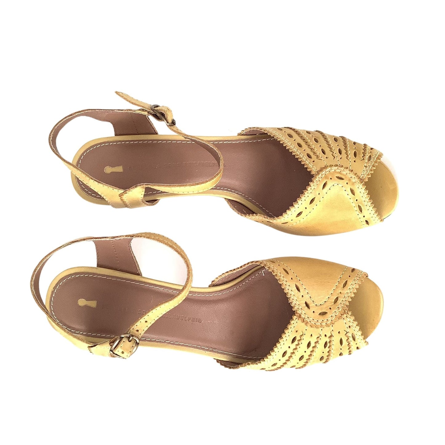 Anthropology Yellow Sandals 7 / Yellow / Y2K - Now