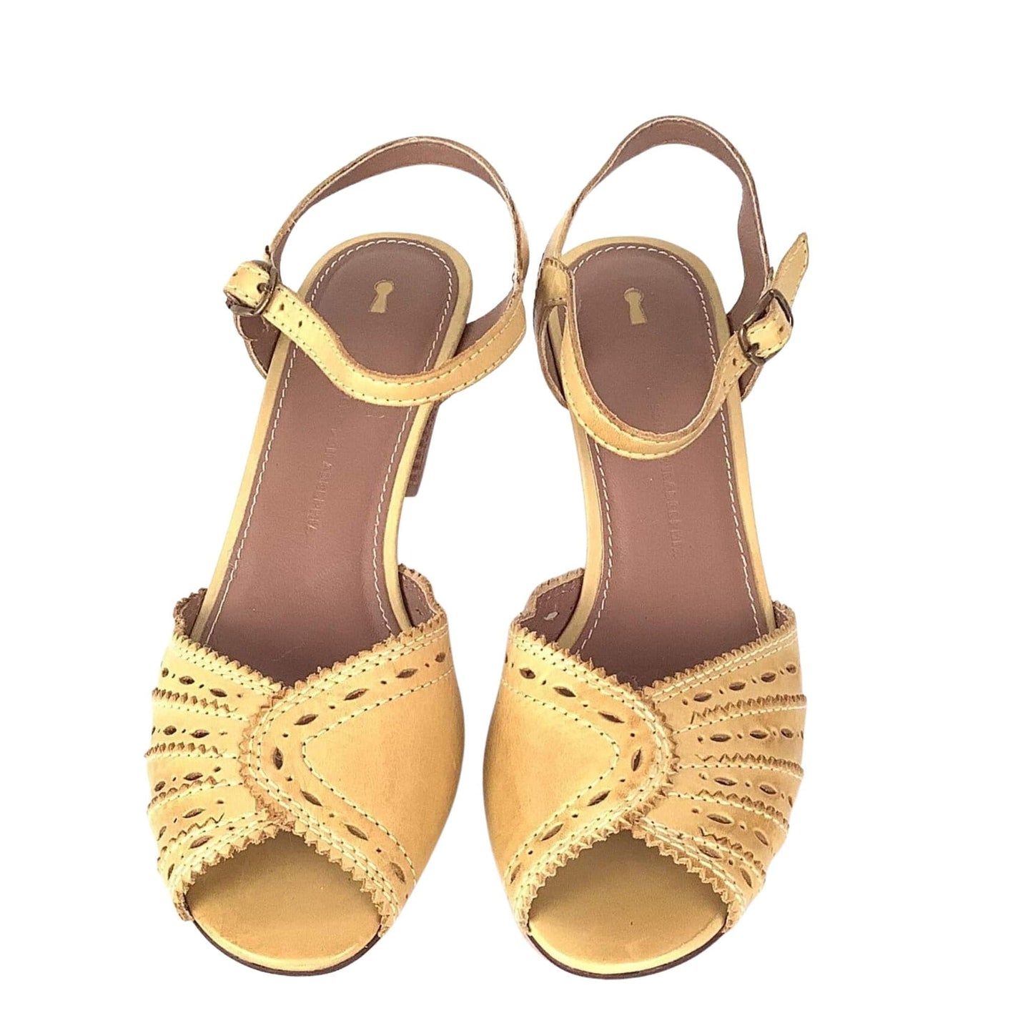 Anthropology Yellow Sandals 7 / Yellow / Y2K - Now