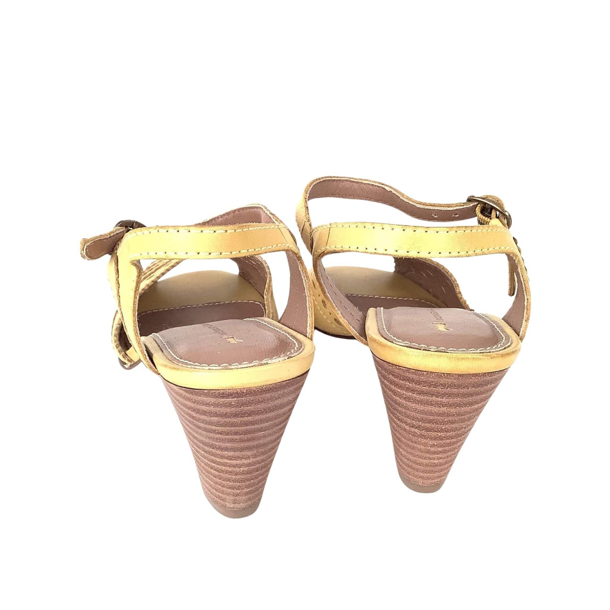 Anthropology Yellow Sandals 7 / Yellow / Y2K - Now