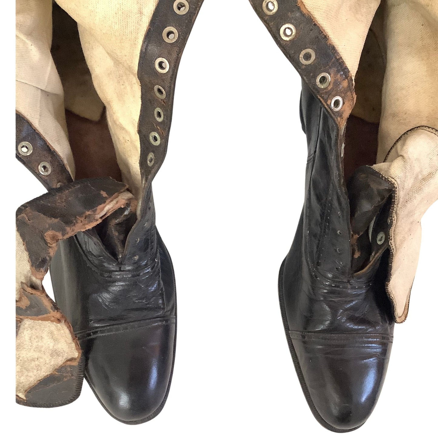 Antique Ankle Boots 7 / Black / Vintage 1920s