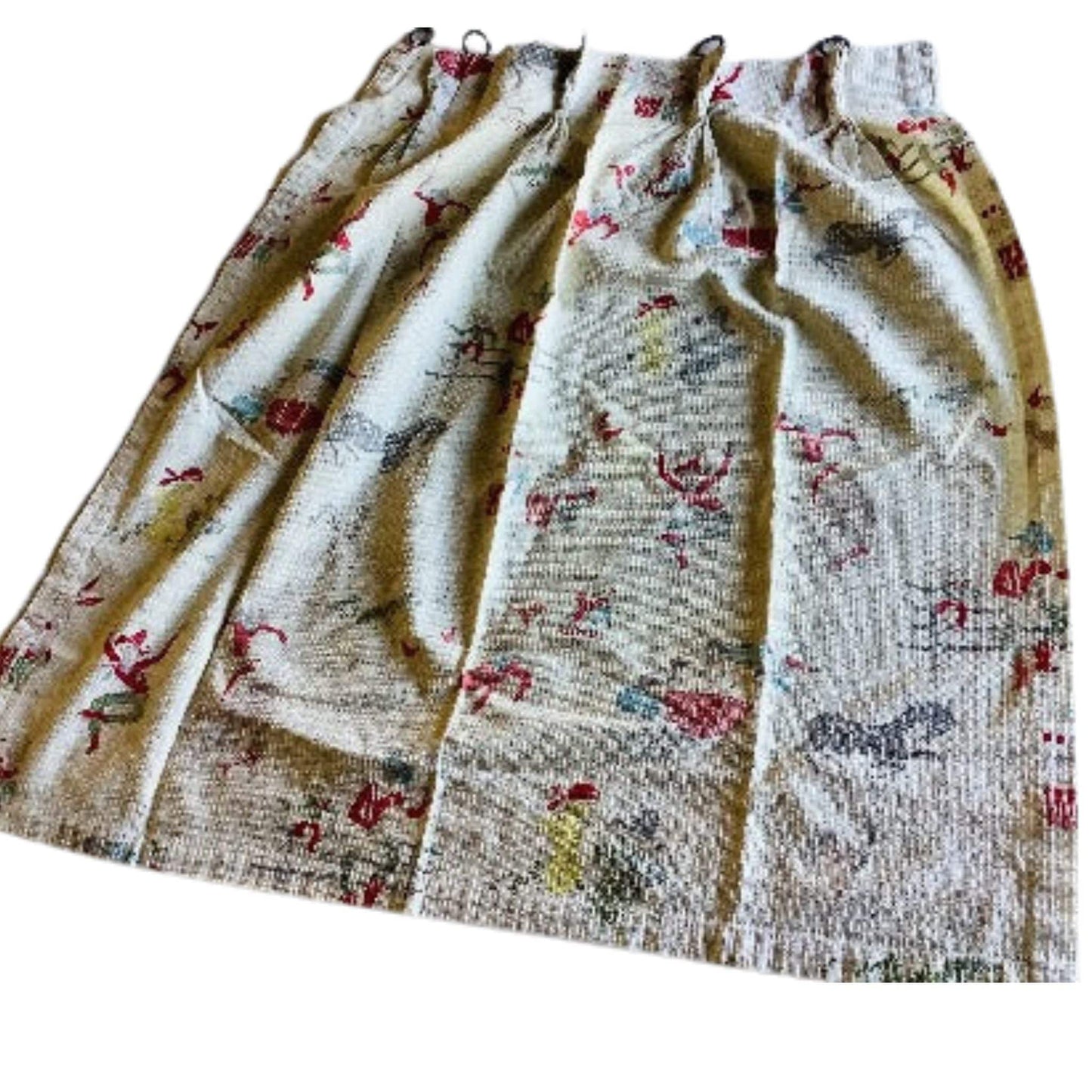 Antique Cafe Curtain Multi / Cotton / Vintage 1920s