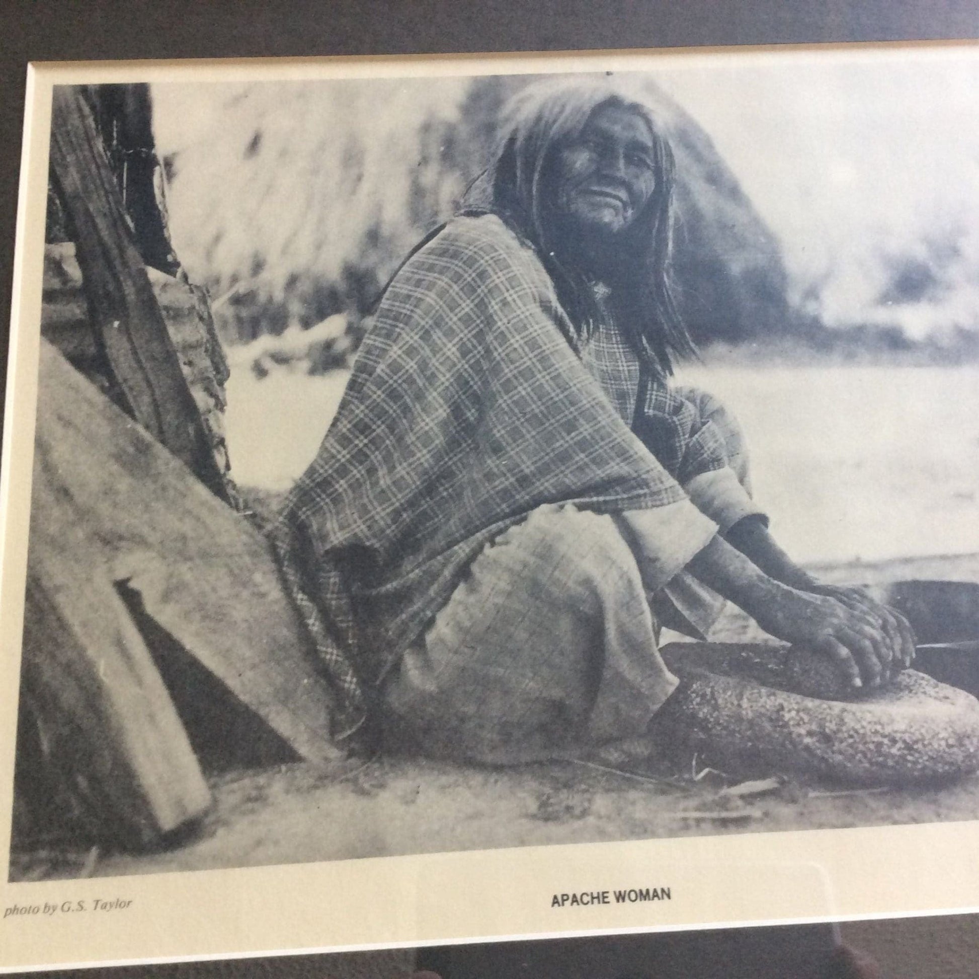 Apache Woman Print B&W / Mixed / Vintage 1970s