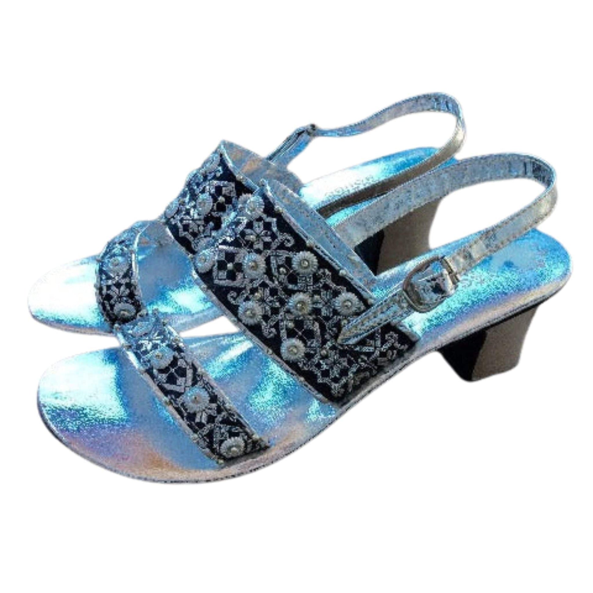 Baroque Silver Sandals 8 / Silver / Baroque