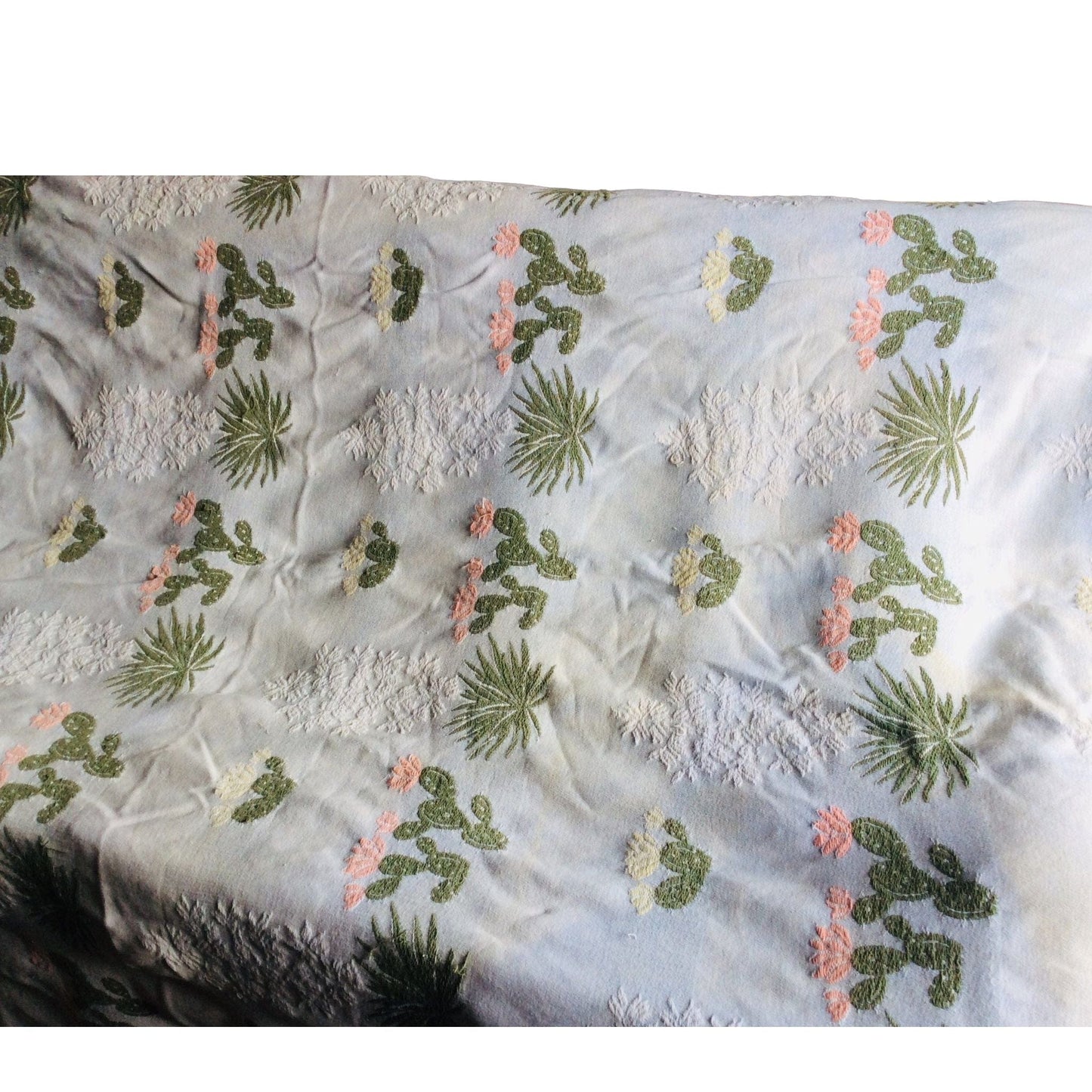 Bates Cactus Bedspread Multi / Cotton / Vintage 1950s