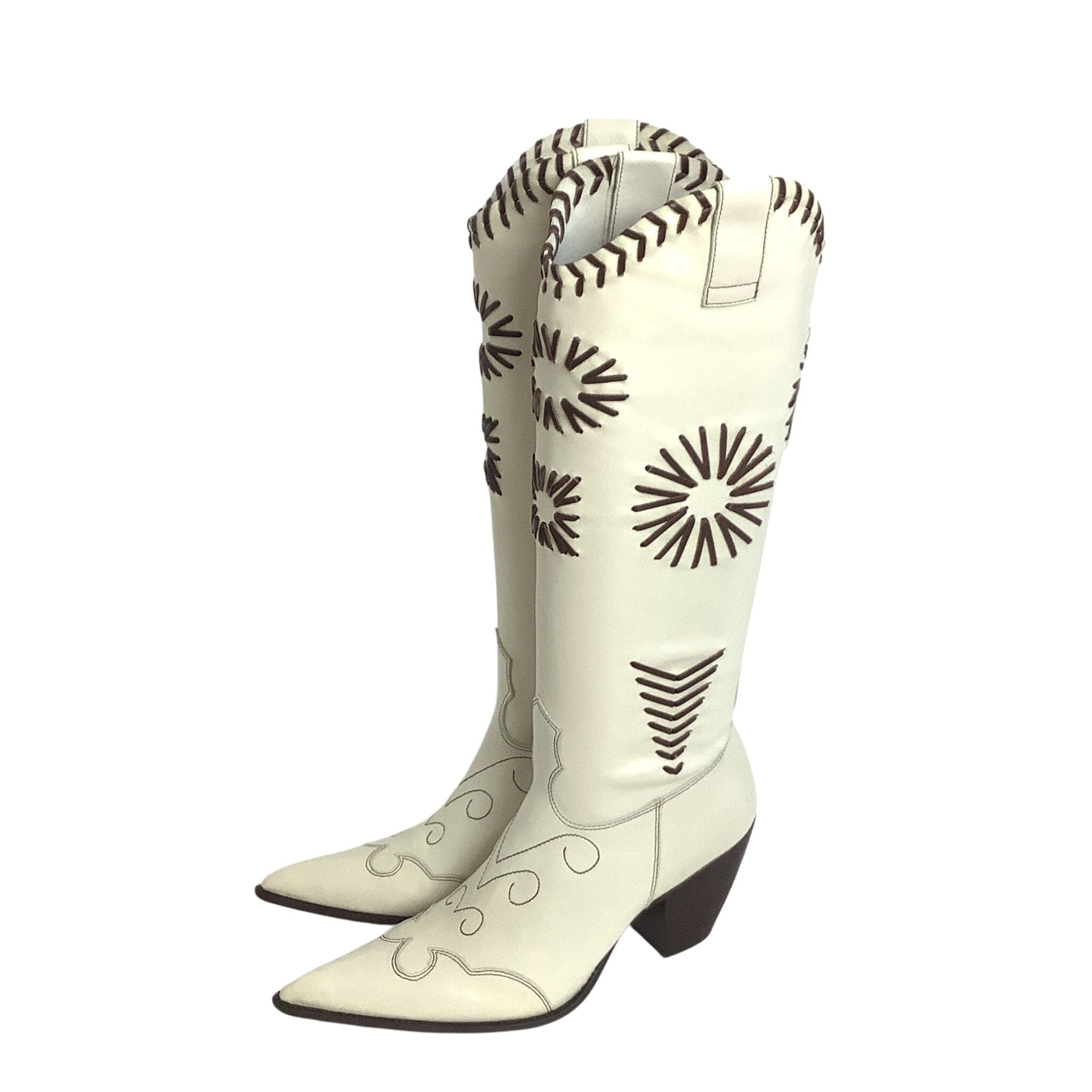 BCBG Beige Western Boots Classy Mod LLC