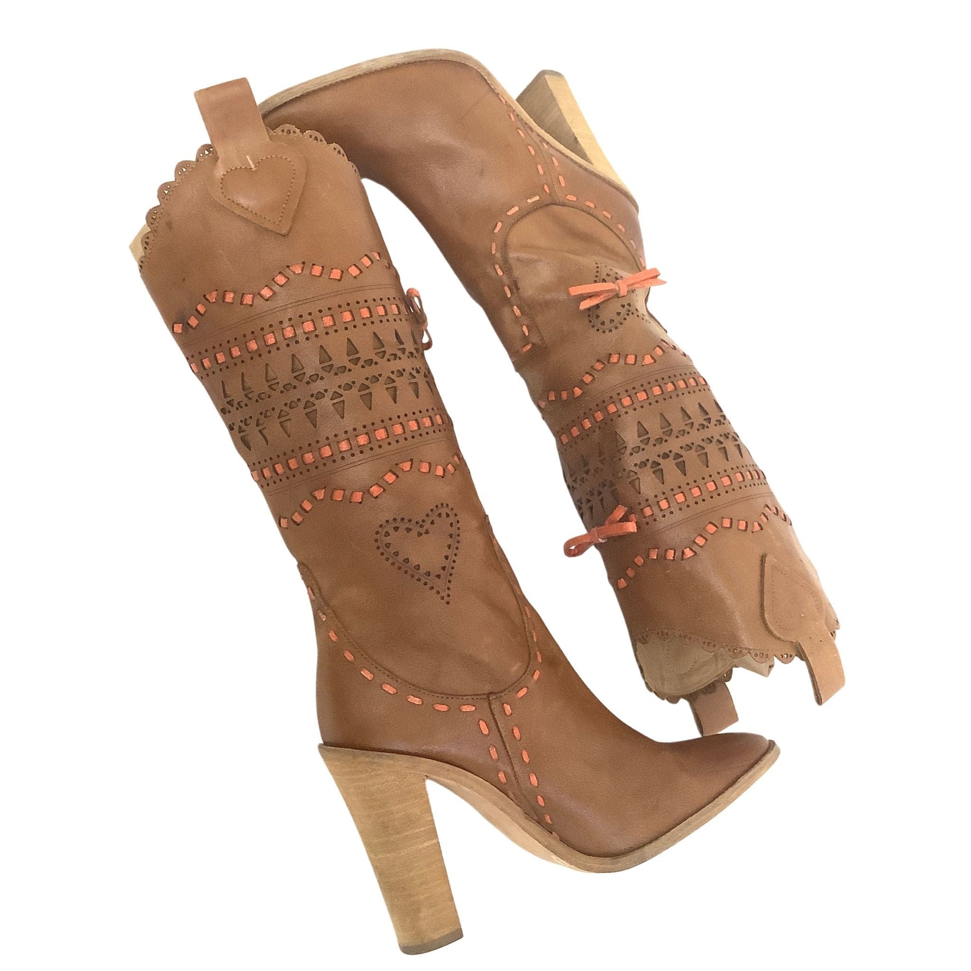 BCBG Girly Bohemian Boots 8 / Tan / Y2K - Now