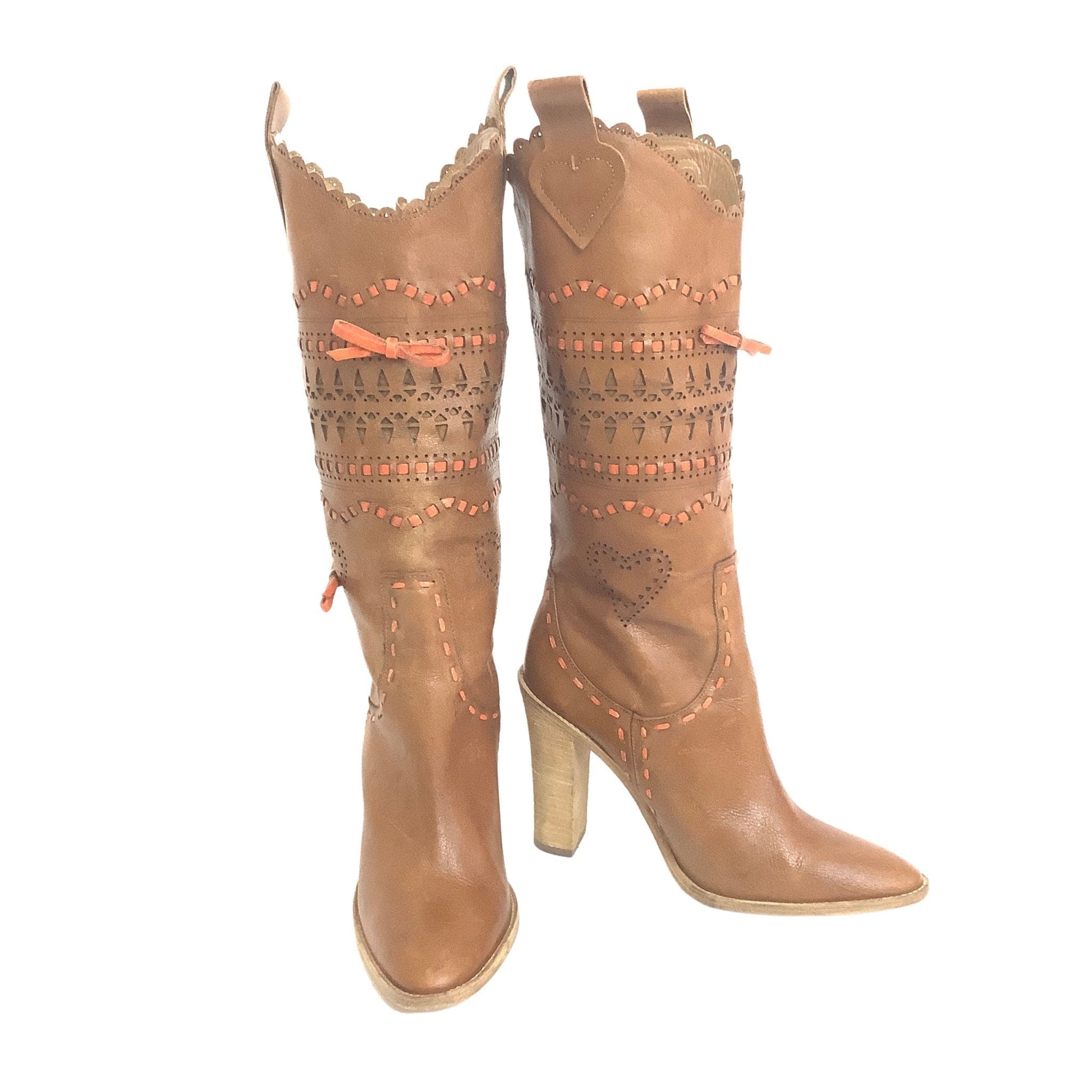 BCBG Girly Bohemian Boots 8 / Tan / Y2K - Now